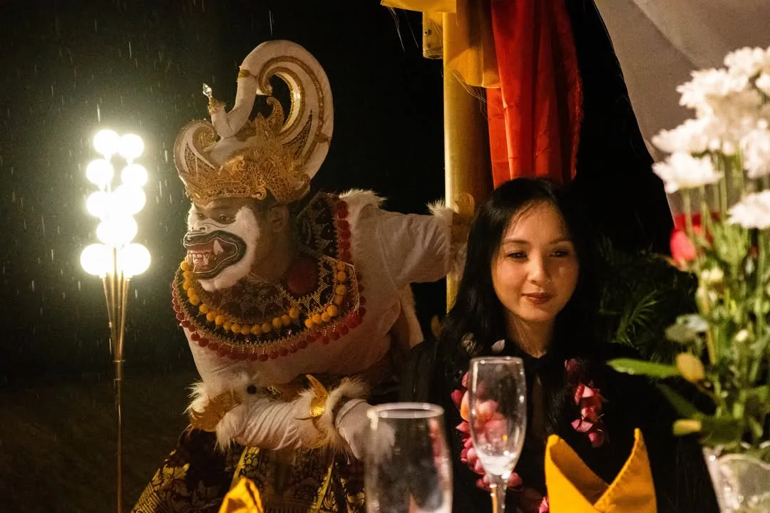 Romantic Dinner Ubud Bali Private Gazebo Dining at Tebasari