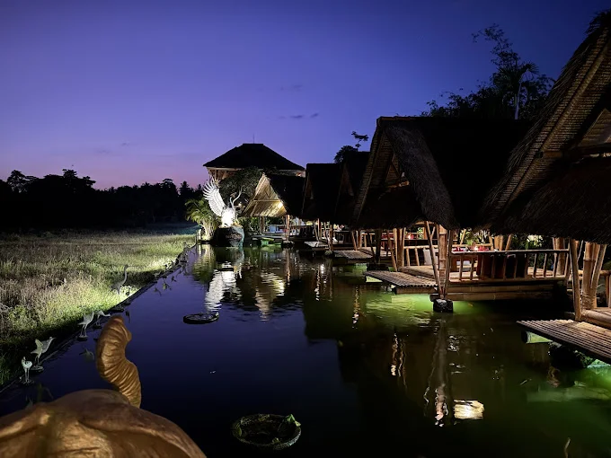 Ubud rice field dining