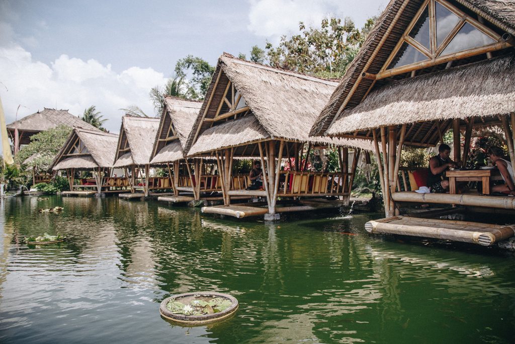 Floating gazebo restaurant Ubud