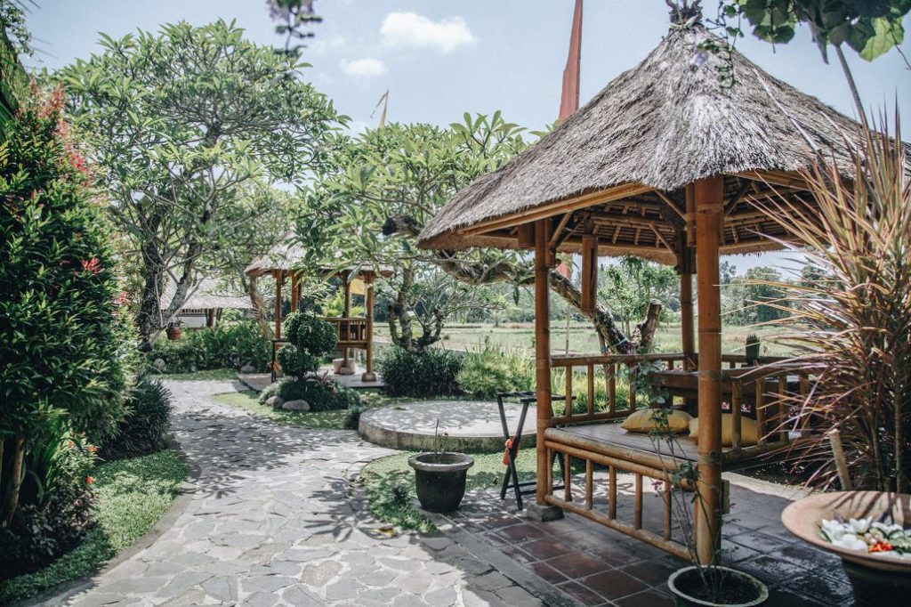 Mid morning setup at Tegalalang Brunch Spot Bali venue Tebasari Resto